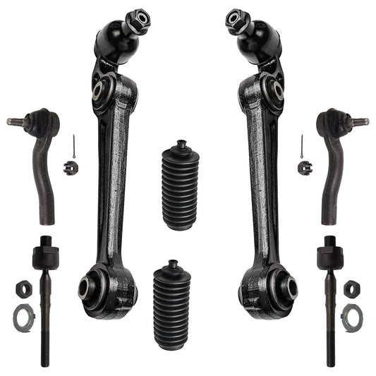 Detroit Axle - 8pc Front End Control Arms Kit for 07-12 Ford Fusion Lincoln MKZ, 07-09 Mercury Milan, 2 Lower Forward Control Ar
